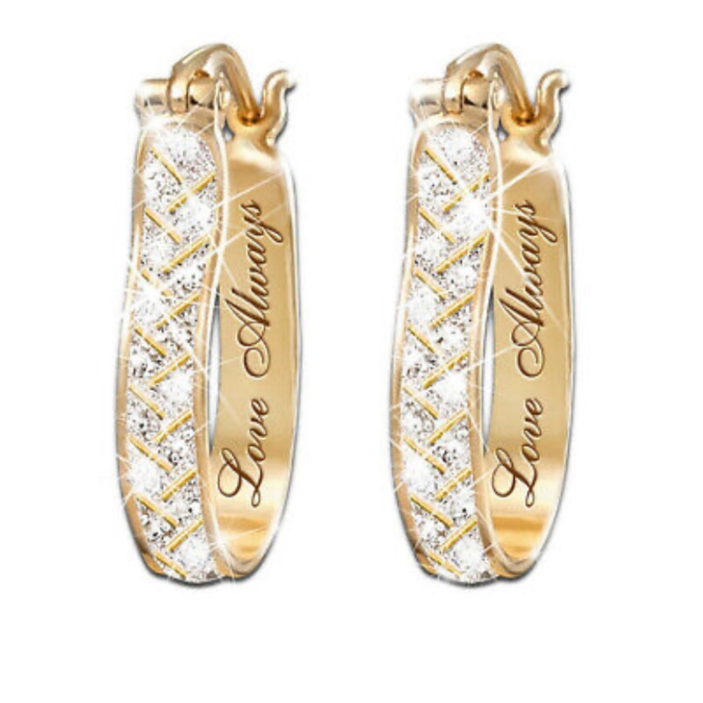 NWT 18k GOLD PLATED “Love Always” EARRINGS